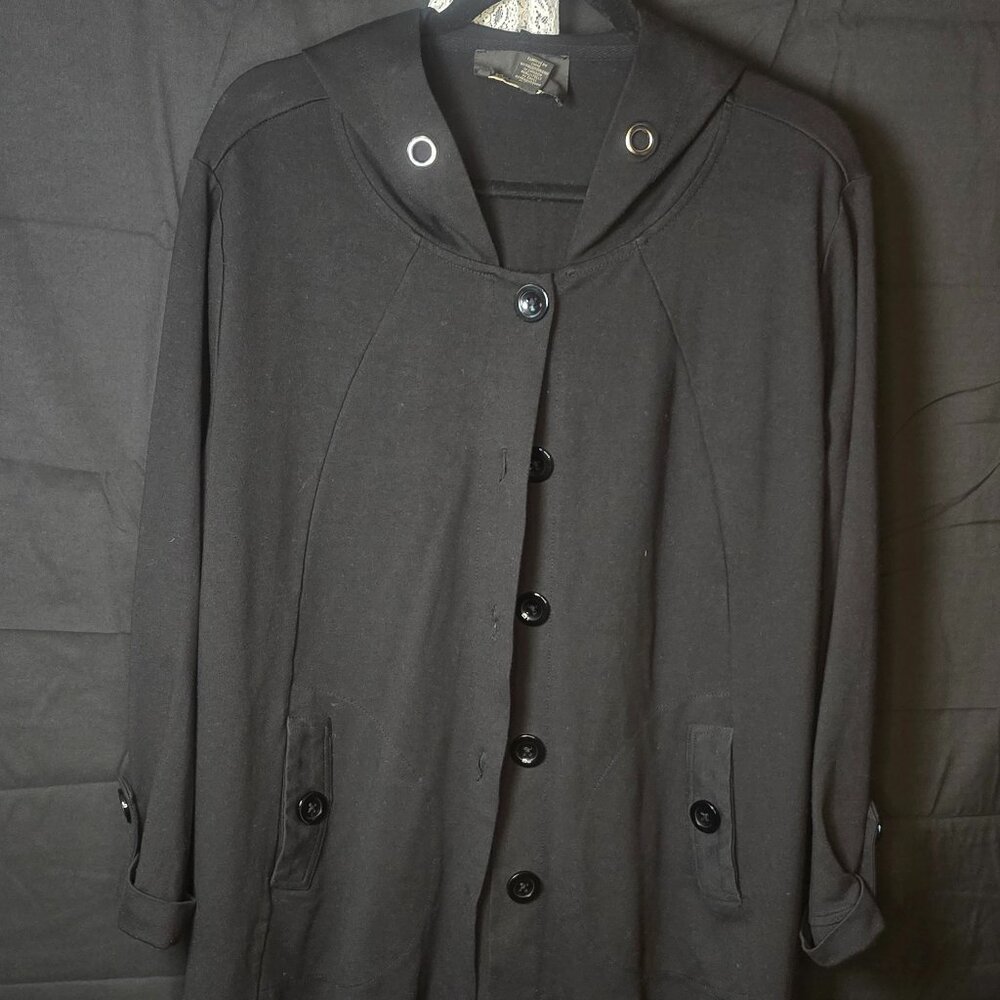 2XL Christain Siriano New York Black Jacket with hood